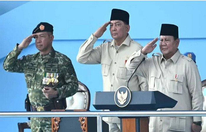 Perdana, Prabowo Pimpin Upacara Peringatan HUT ke-80 TNI di Monas