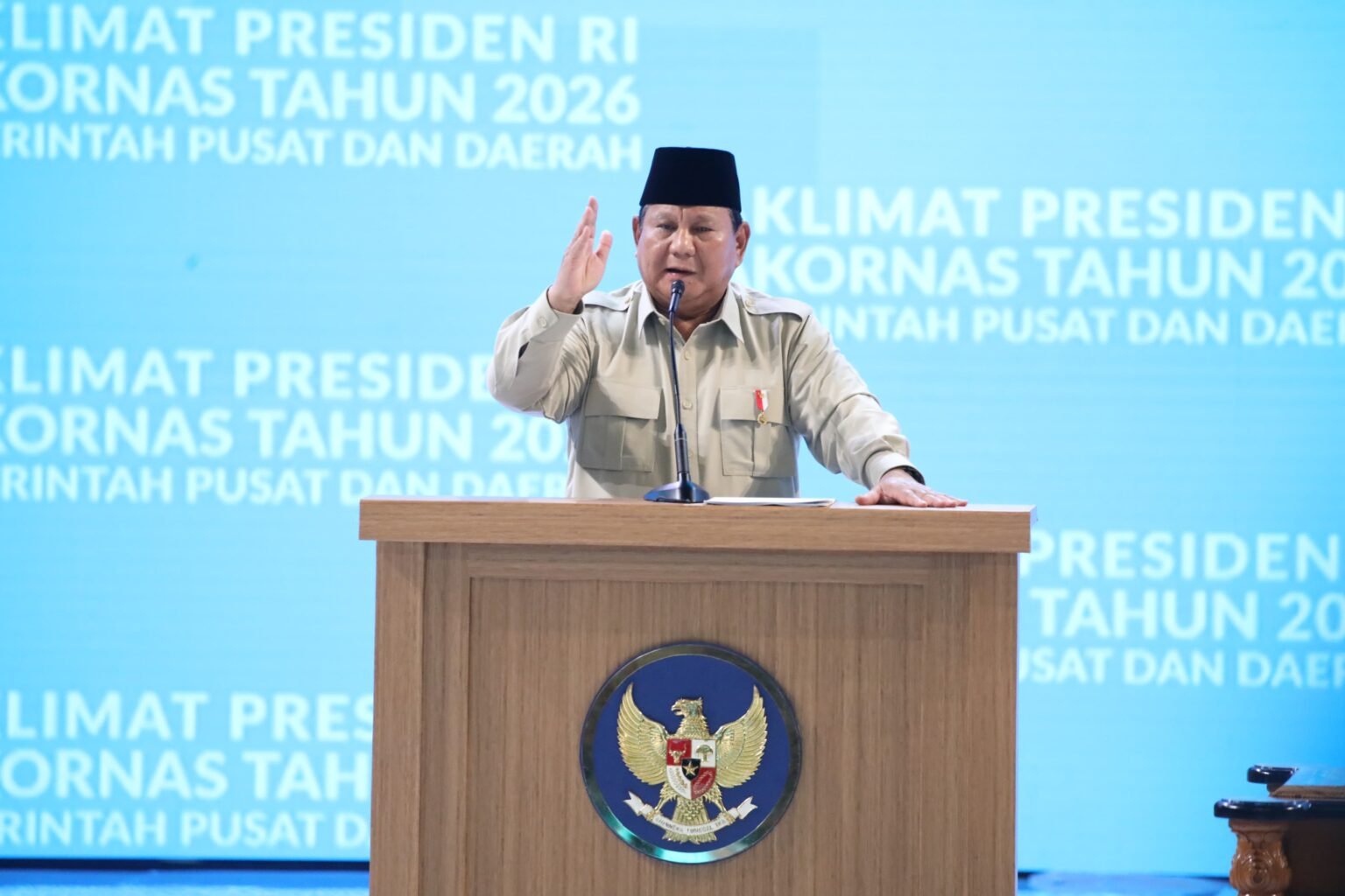 Buka Rakornas Pusat-Daerah 2026, Ini Pesan Prabowo kepada Seluruh Unsur Pemerintahan