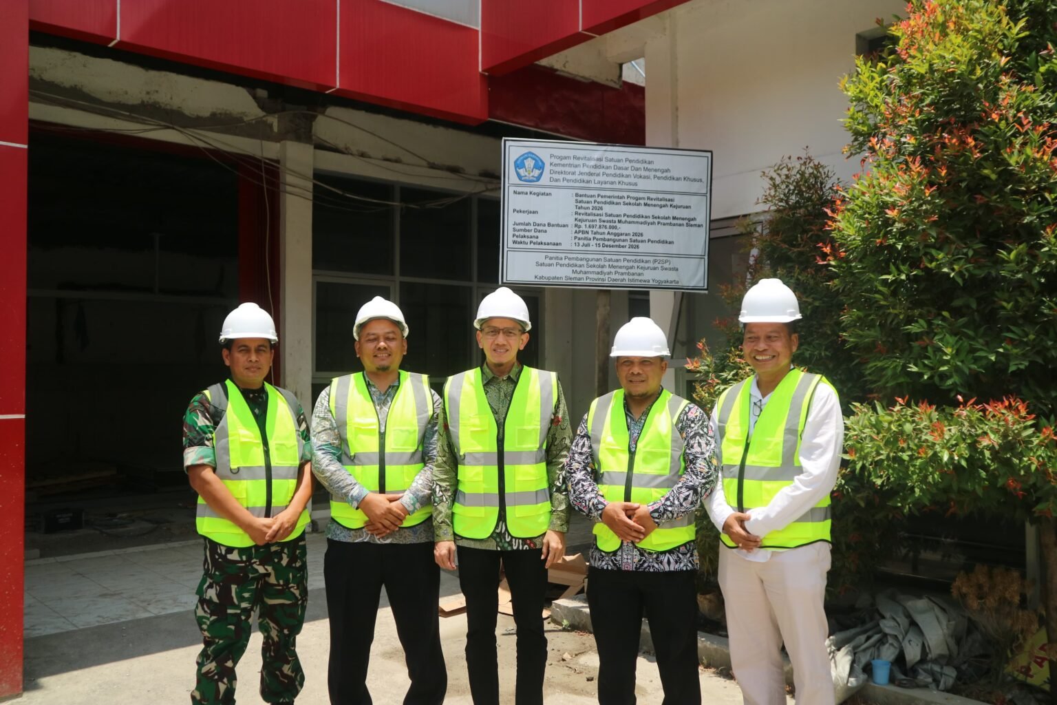 Kawal Revitalisasi SMK Muhammadiyah Prambanan, Ahmad Syauqi Pastikan Bantuan Pemerintah Tepat Sasaran